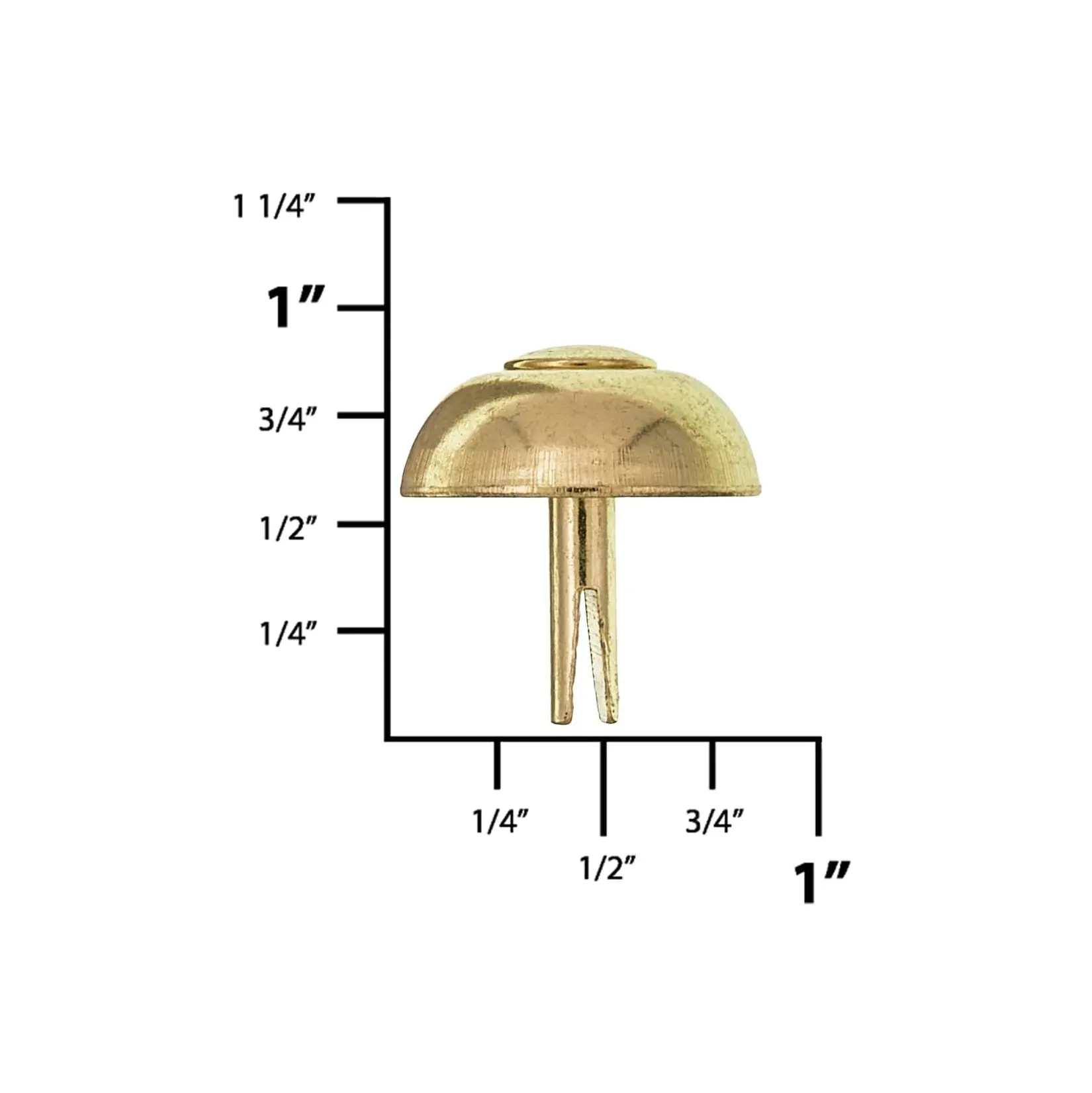 20mm Brass, Round Handbag Bottom Stud, Steel-PK10, #197-8-16-BP