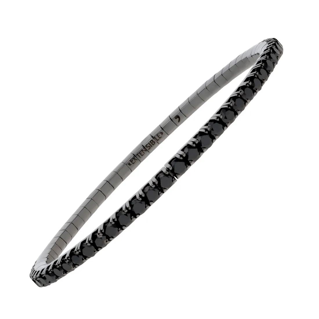 5 CT Black Diamond Stretch Tennis Bracelet