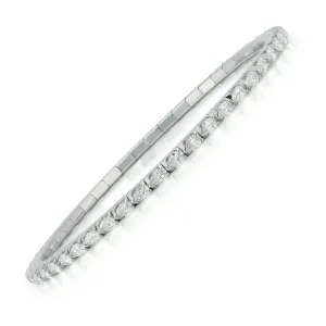 5.22 CT Pear Shape Diamond Stretch Tennis Bracelet