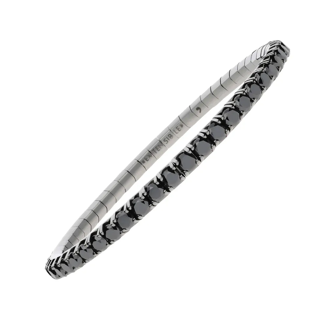 9 CT Black Diamond Stretch Tennis Bracelet