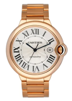Cartier Ballon Bleu WGBB0016 18K Rose Gold Mens Watch Box Papers