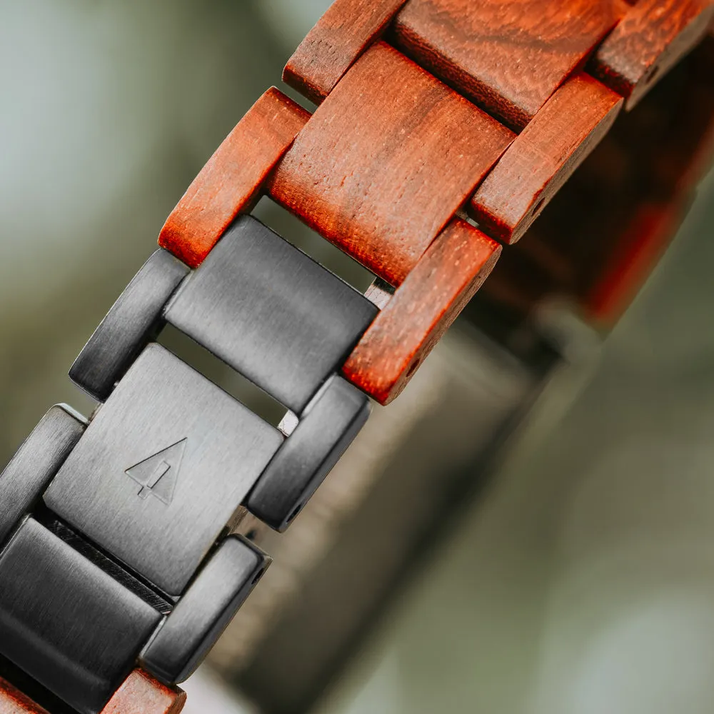 Classic Red Sandalwood Engravable Bracelet