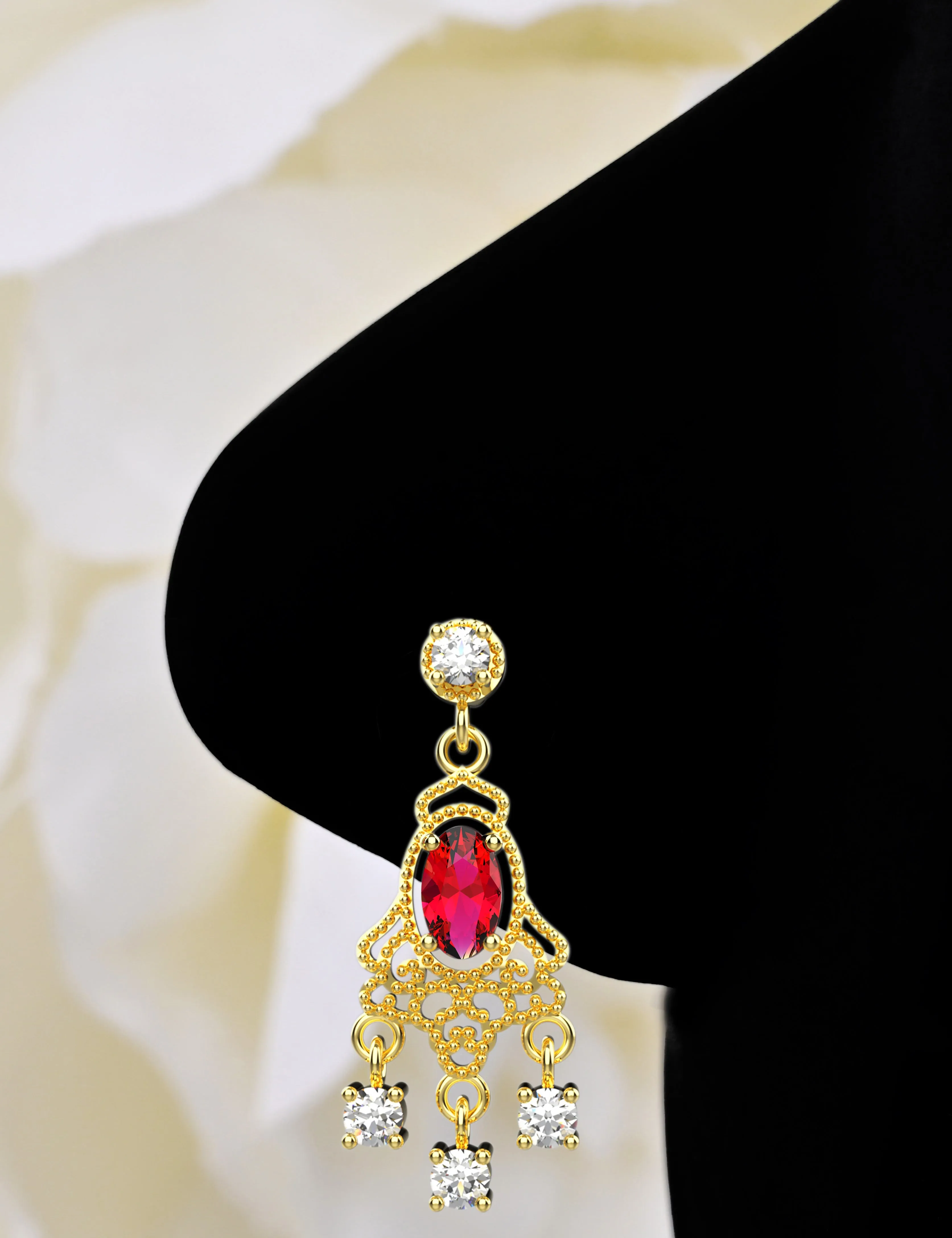 Dangle Nose Ring Stud – Statement Bold Piercing Jewelry