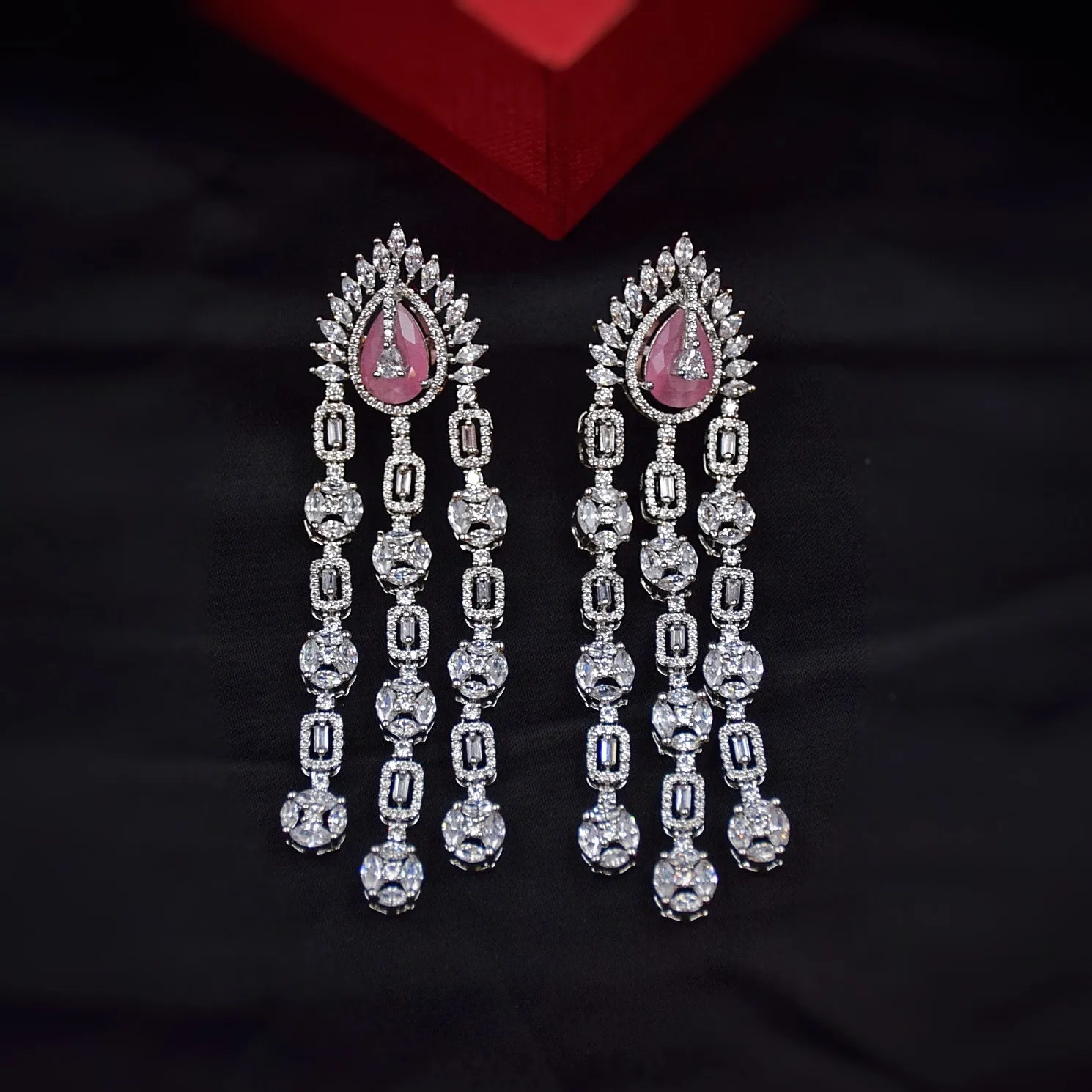 Danglers Zircon/AD Earring 6683-28