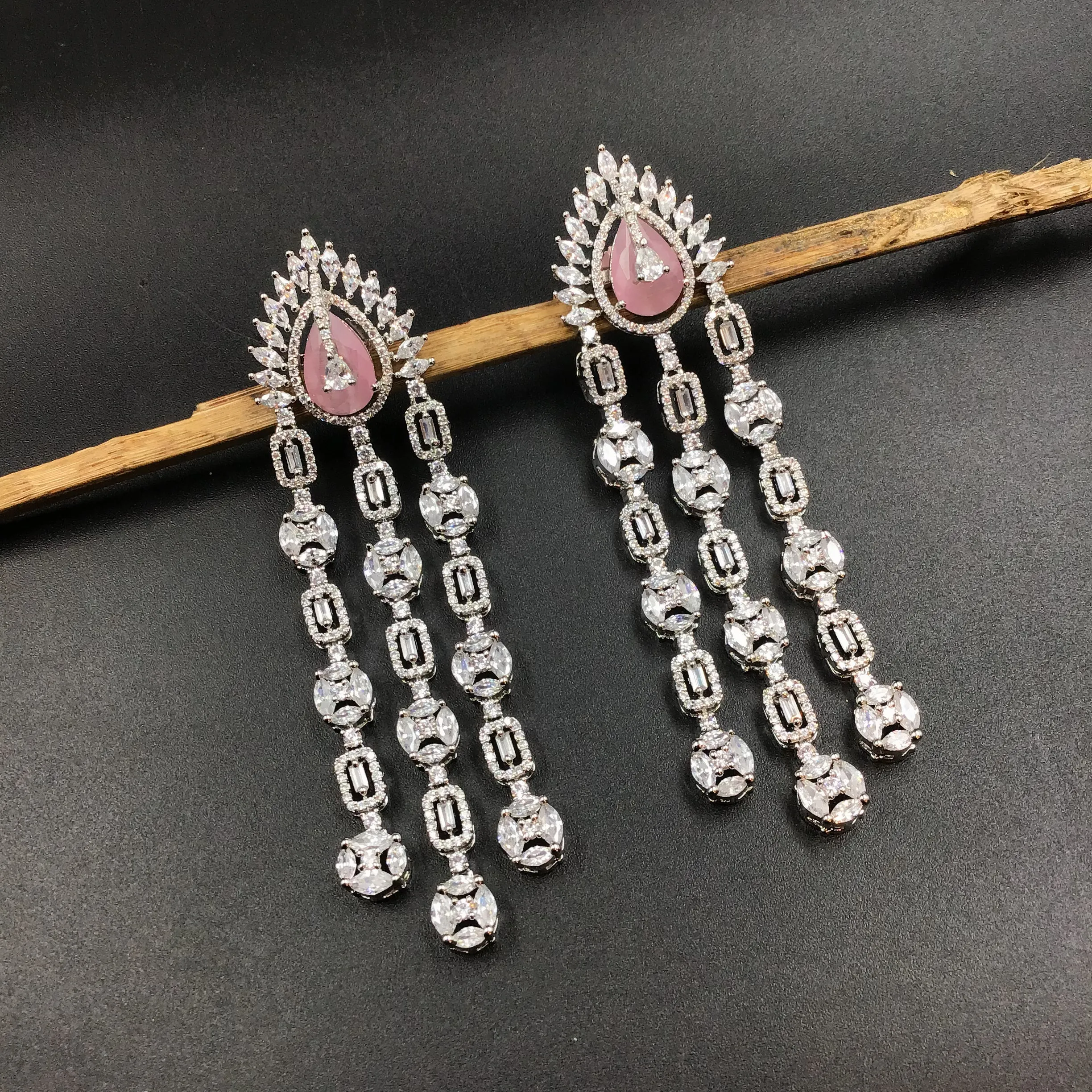 Danglers Zircon/AD Earring 6683-28
