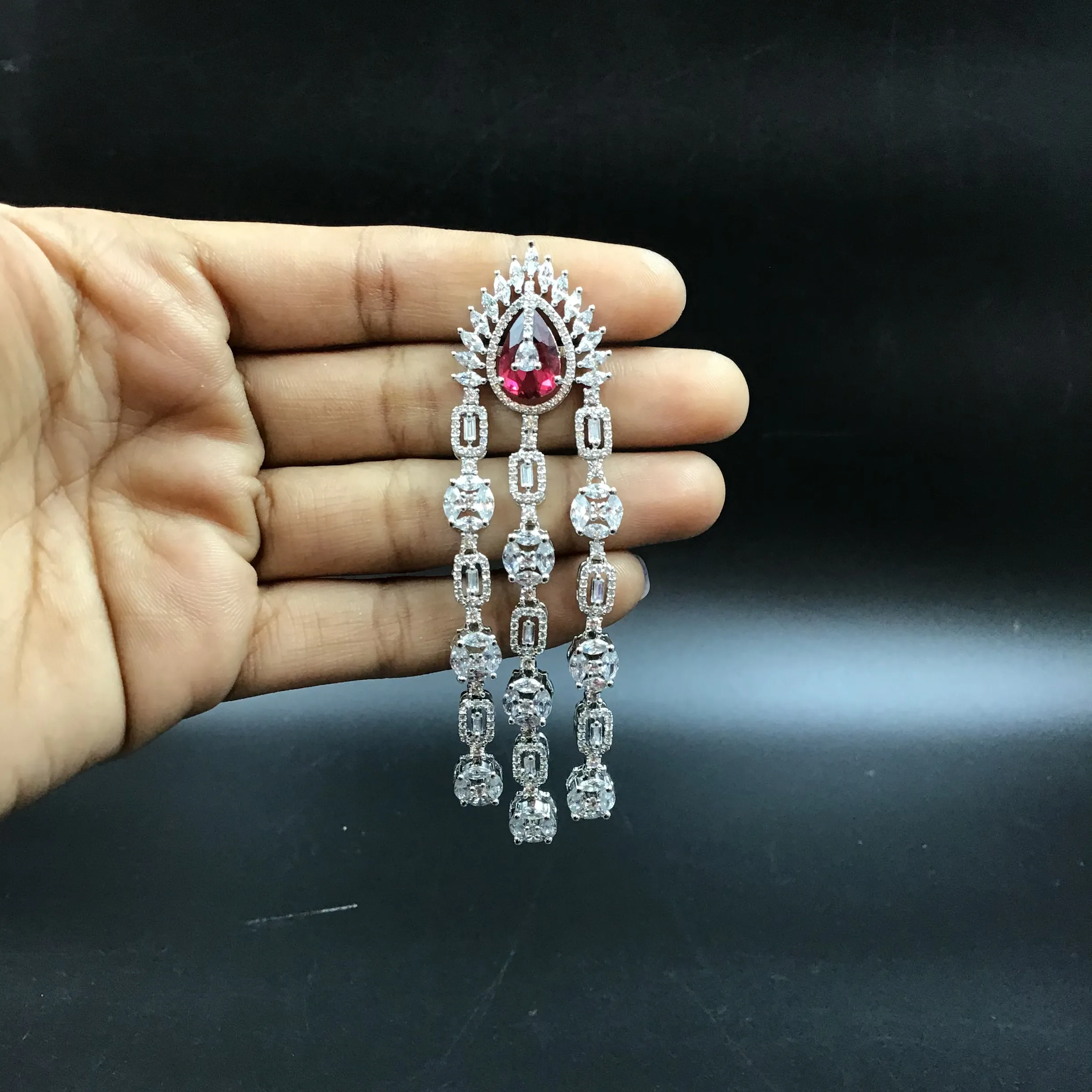 Danglers Zircon/AD Earring 6683-28