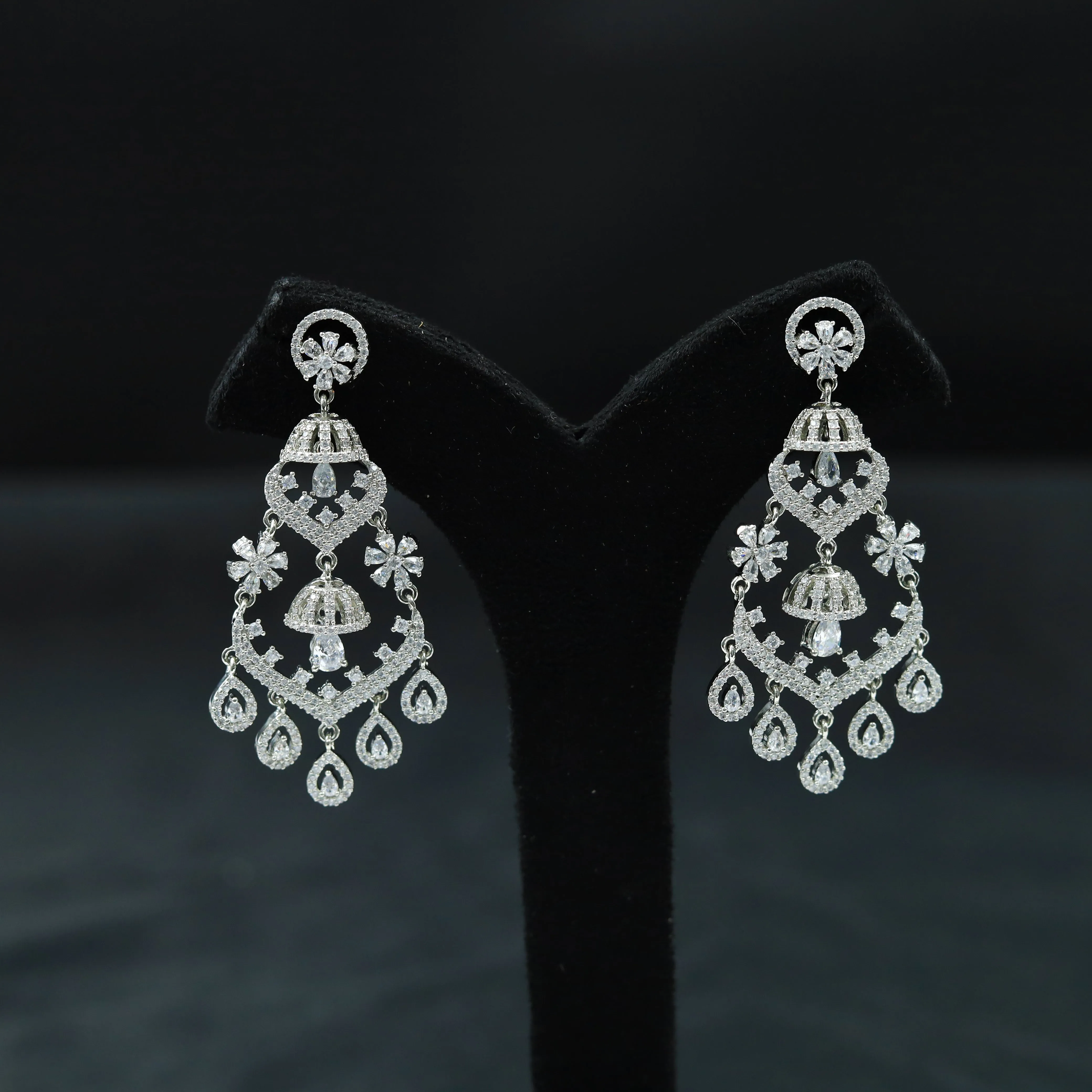 Danglers Zircon/AD Earring 7386-34