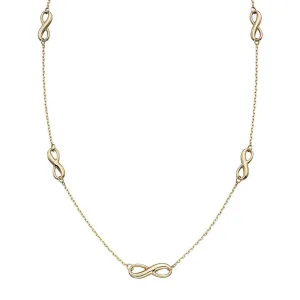 Elements Gold GN339 Infinity Station Necklace