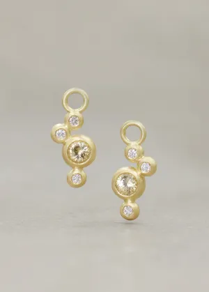 Golden Zircon 'CLUSTER' Earring Charms
