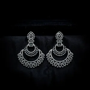Gray Zircon/AD Earring 18973-6155