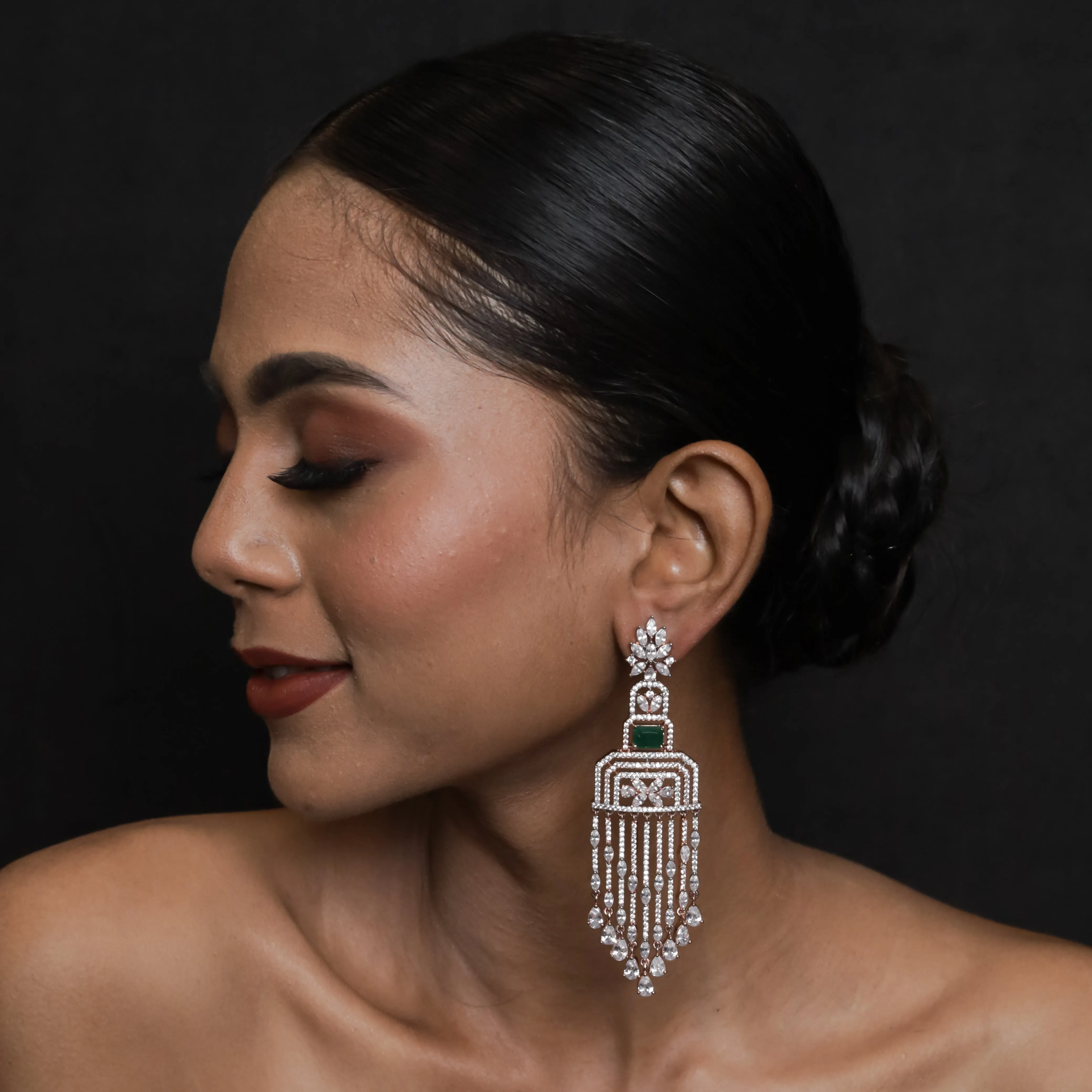 Green Zircon/AD Earring 10848-6603
