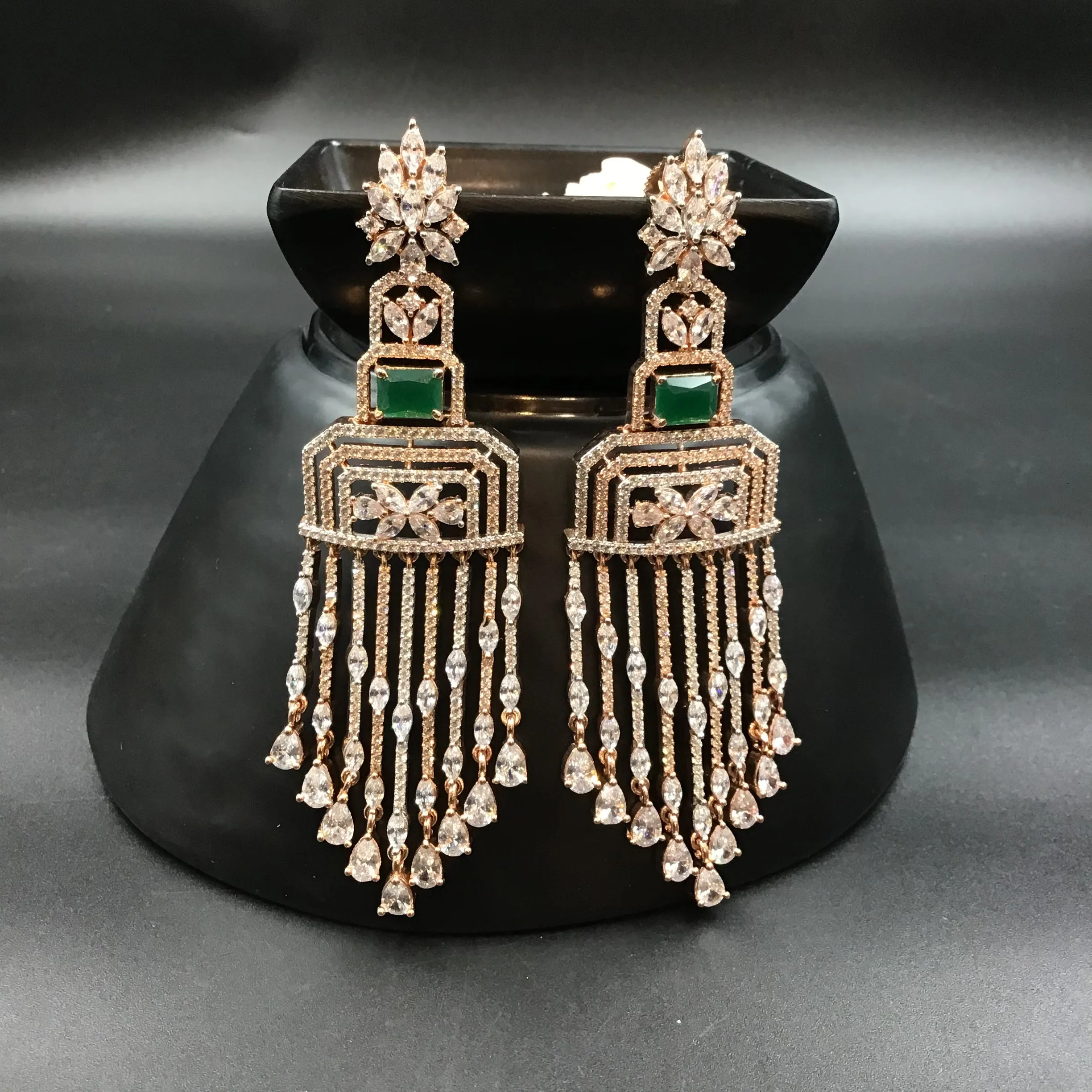 Green Zircon/AD Earring 10848-6603