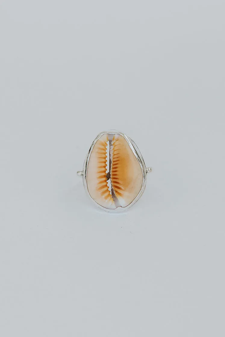 Honey Cowrie Shell Ring