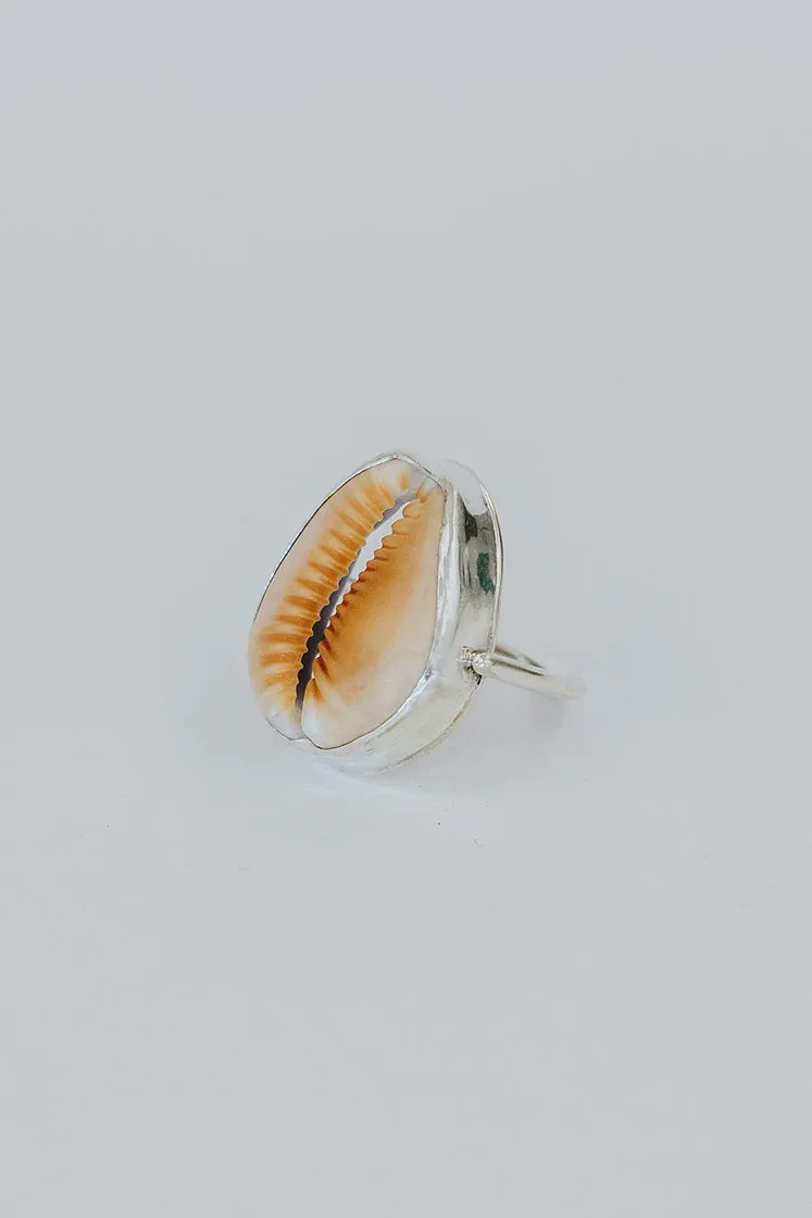 Honey Cowrie Shell Ring