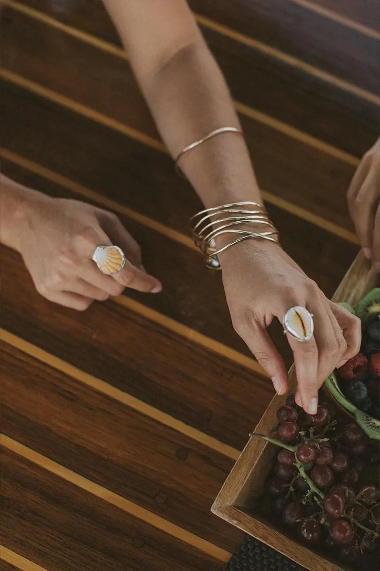 Honey Cowrie Shell Ring