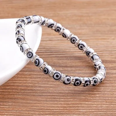 Hot Sale Lucky Evil Eye Handmade Elastic Rope Bracelets
