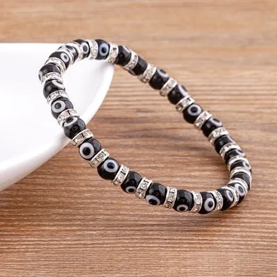 Hot Sale Lucky Evil Eye Handmade Elastic Rope Bracelets