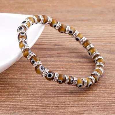 Hot Sale Lucky Evil Eye Handmade Elastic Rope Bracelets