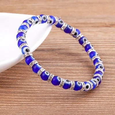 Hot Sale Lucky Evil Eye Handmade Elastic Rope Bracelets