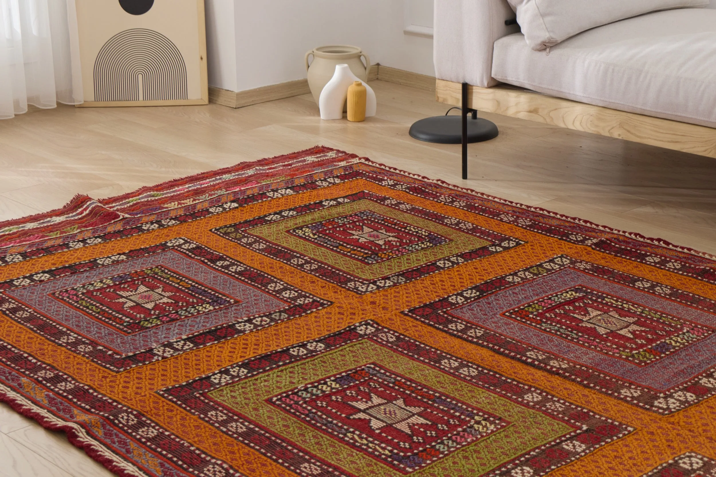 Jade - Vintage Turkish Kilim Rug