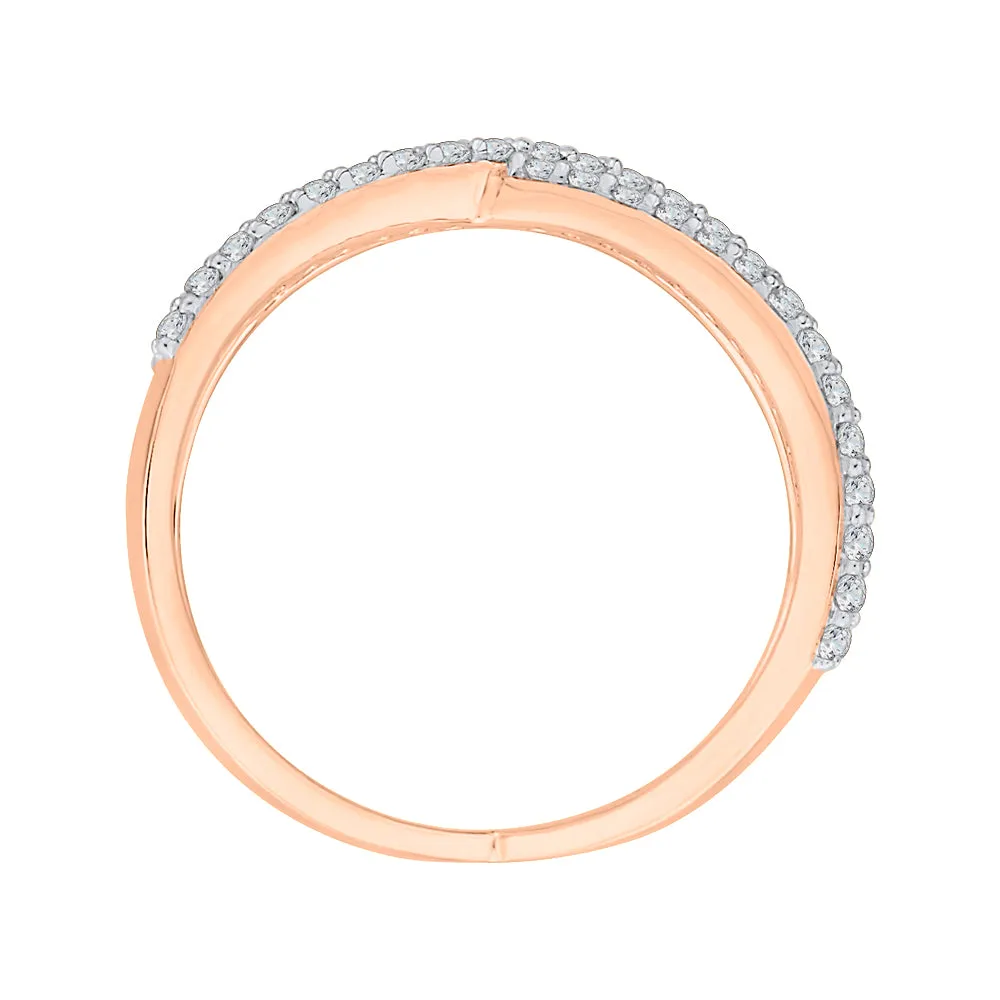 KATARINA Prong Set Diamond Criss Cross Fashion Ring (3/8 cttw, G-H, I2-I3)