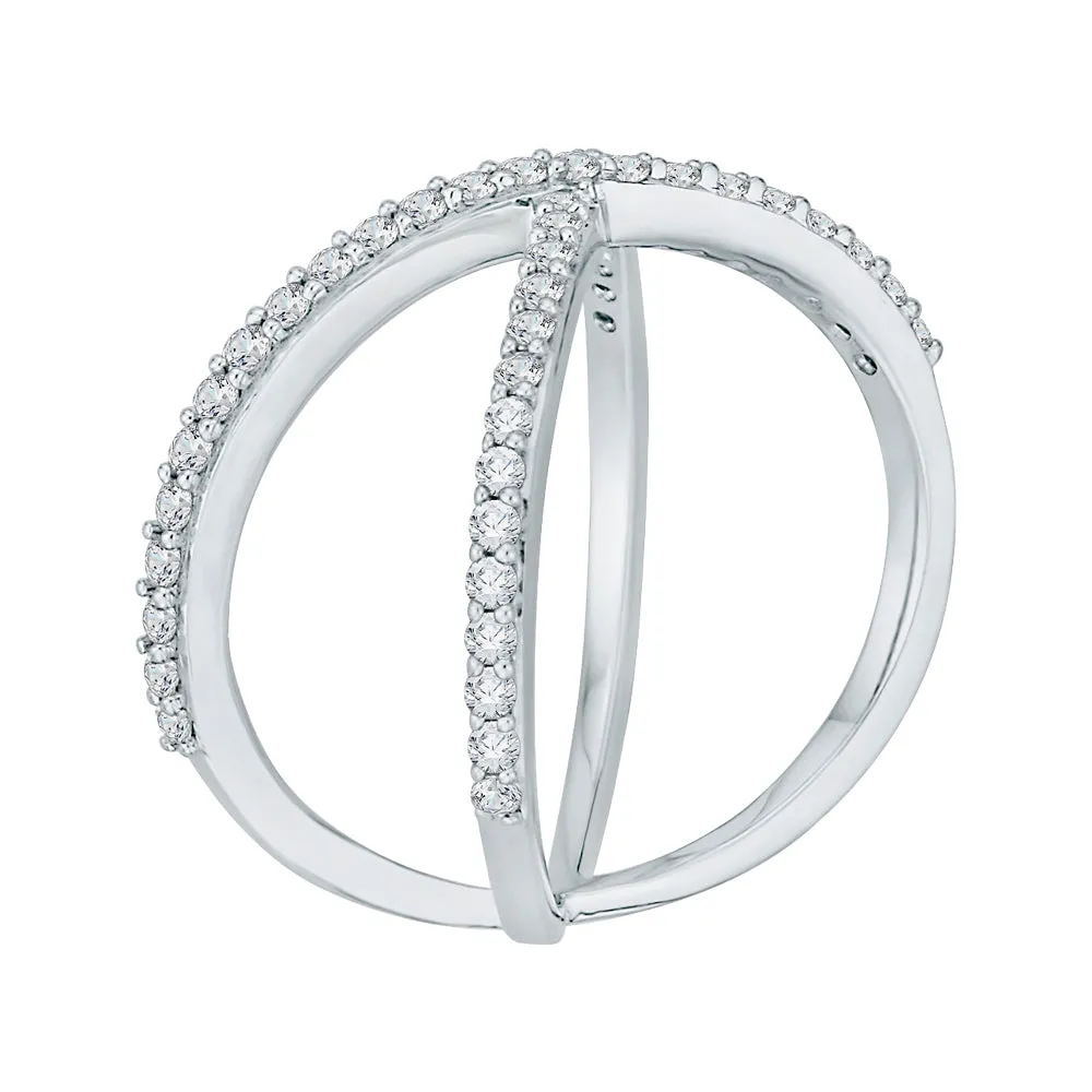 KATARINA Prong Set Diamond Criss Cross Fashion Ring (3/8 cttw, G-H, I2-I3)