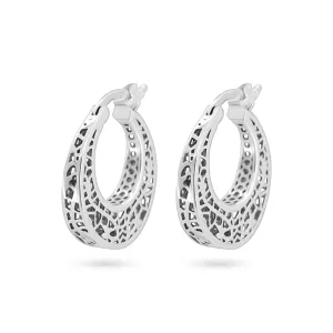 Lattice Elegance Hoop Earrings