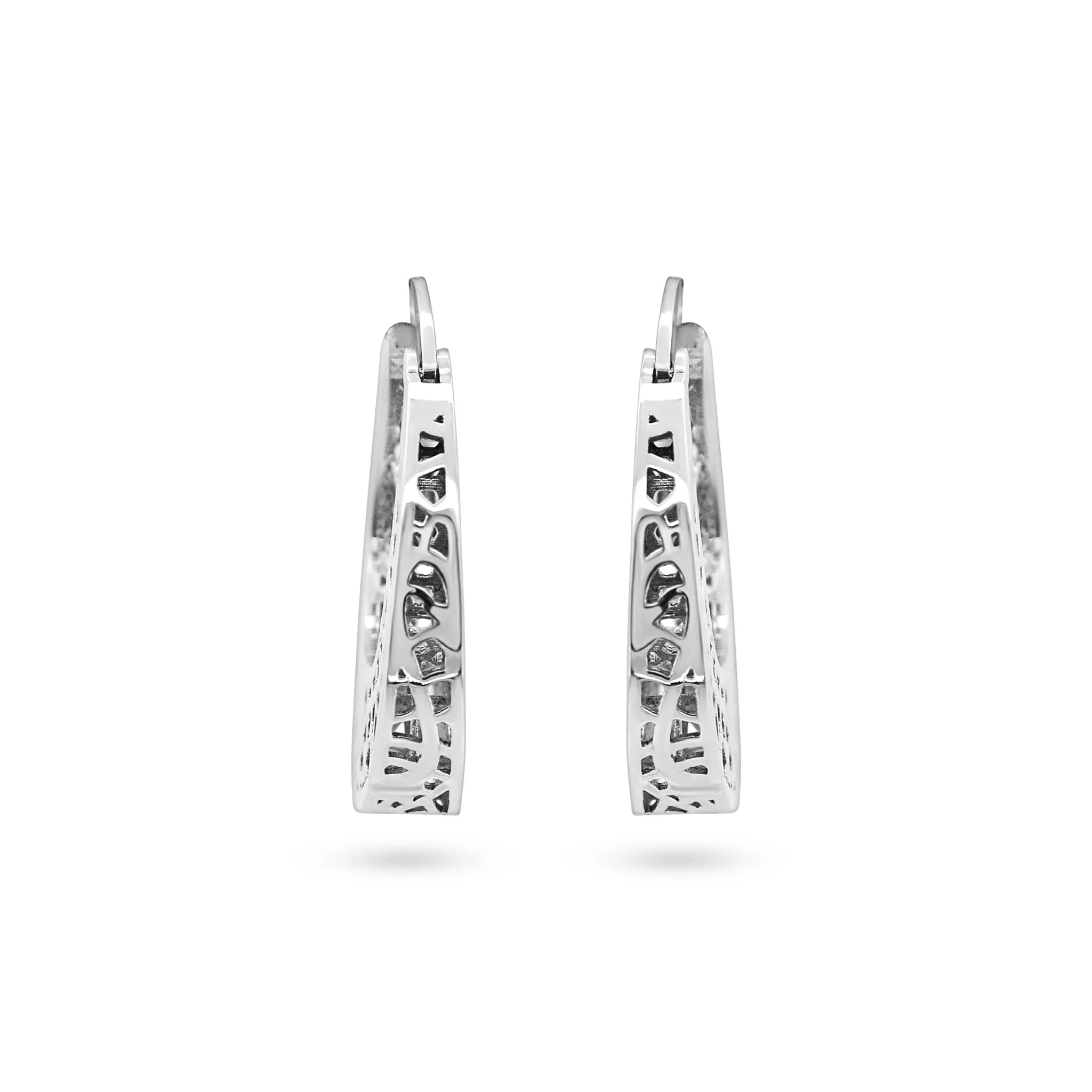 Lattice Elegance Hoop Earrings