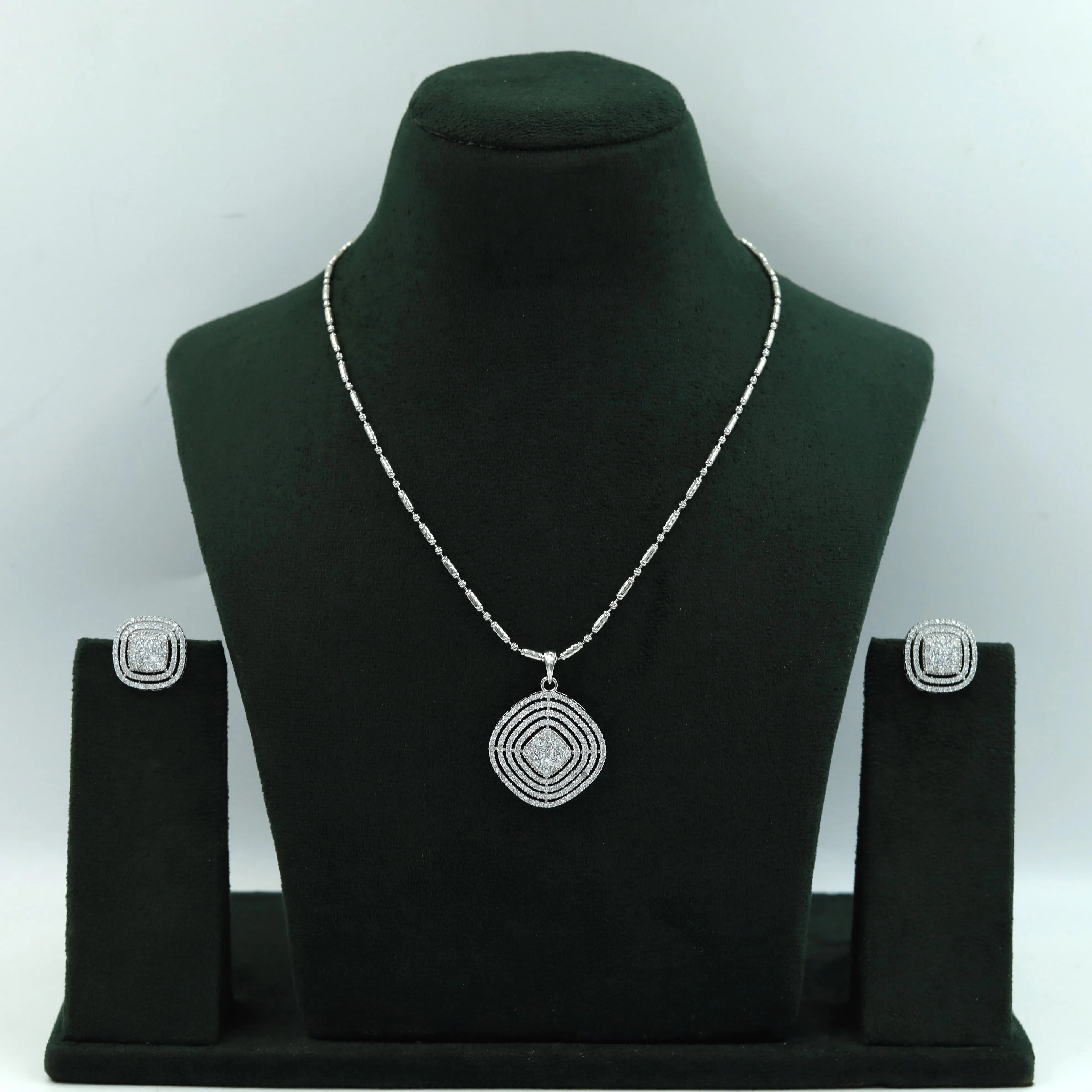 Medium Zircon/AD Pendant Set 13965-34
