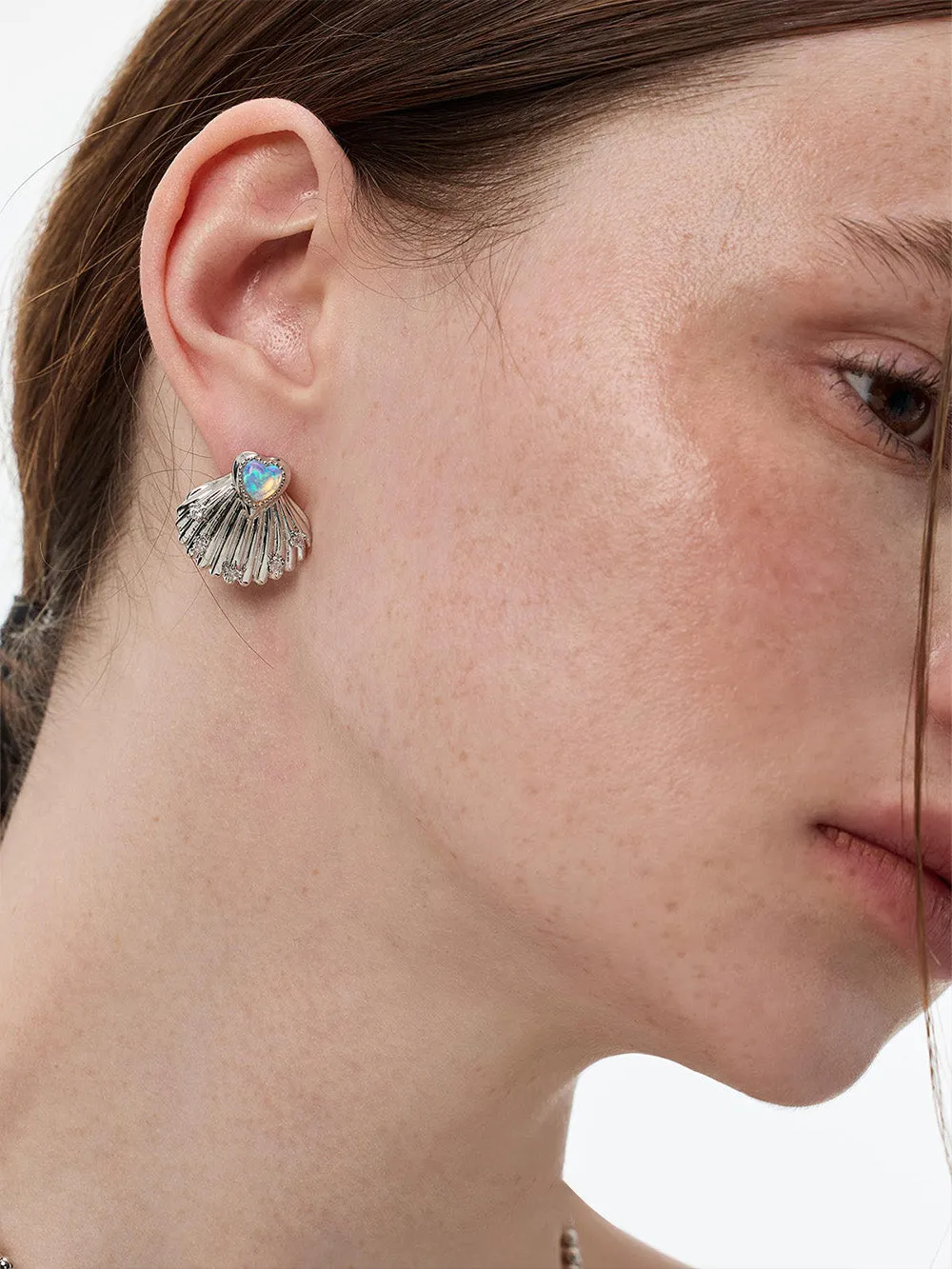 MUKTANK x SUN HUNTER Opal Shell Earrings