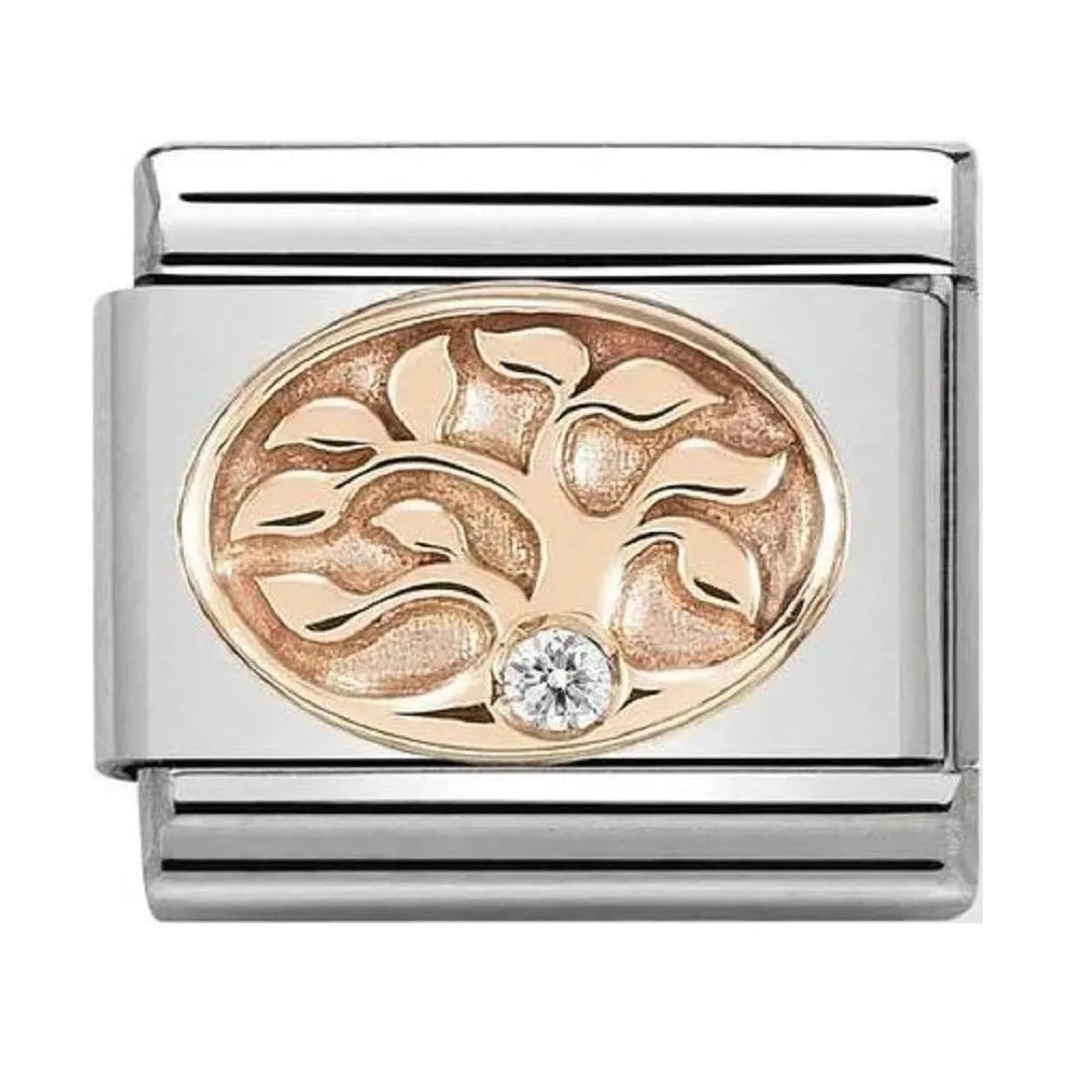 NOMINATION Charm Rose Gold with CZ Tree of Life