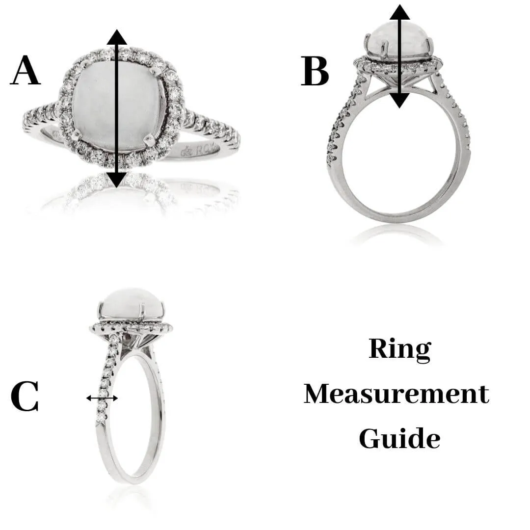 Oval Red Emerald with Diamond Bypass Shank Ring