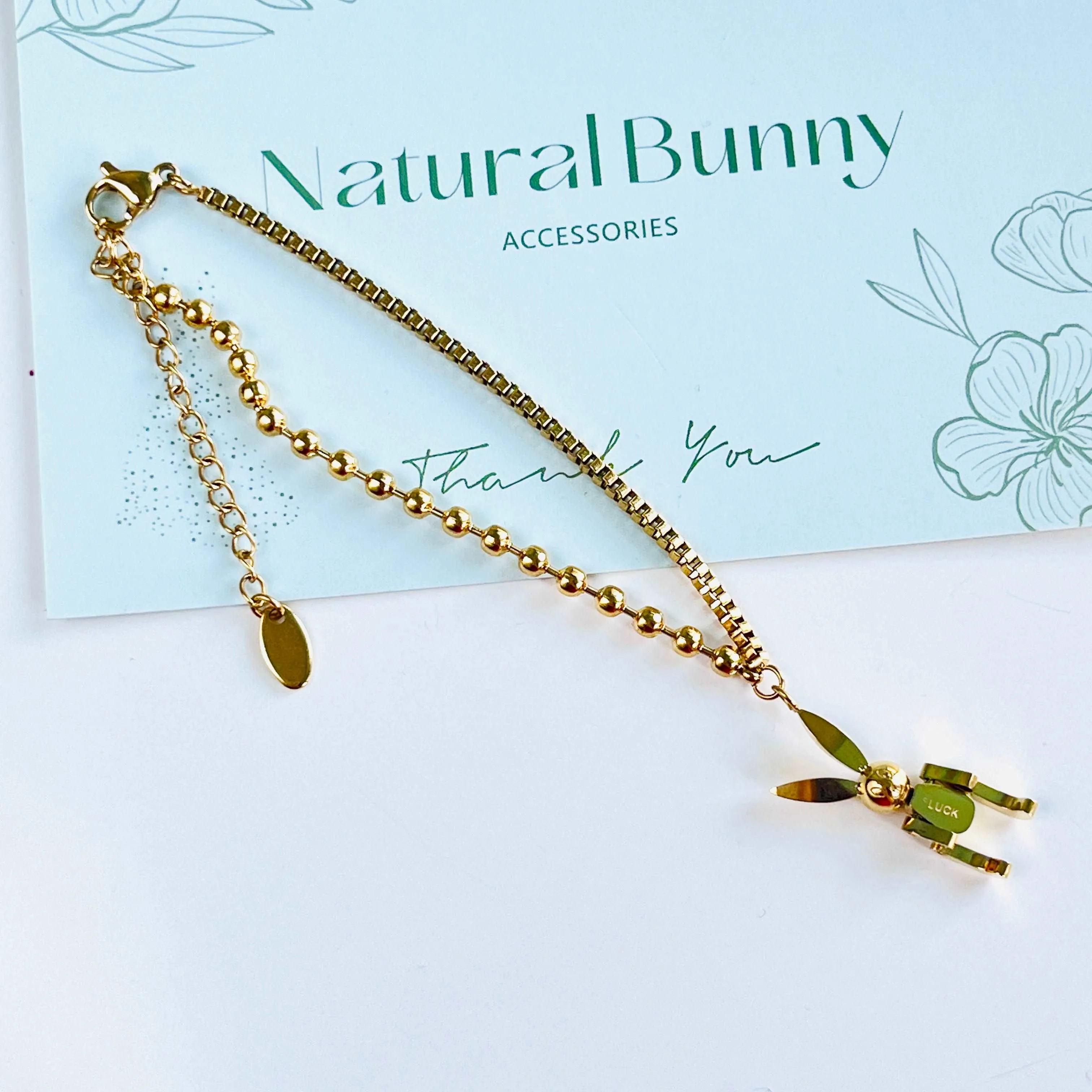 Rabbit Robot Pendant Bracelet