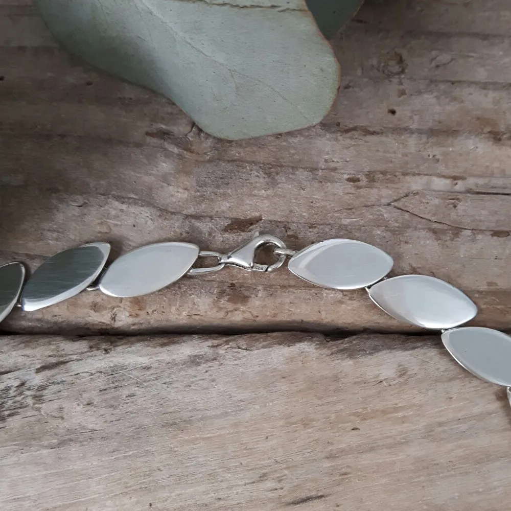 Roma Eclipse Polished Sterling Silver Necklace