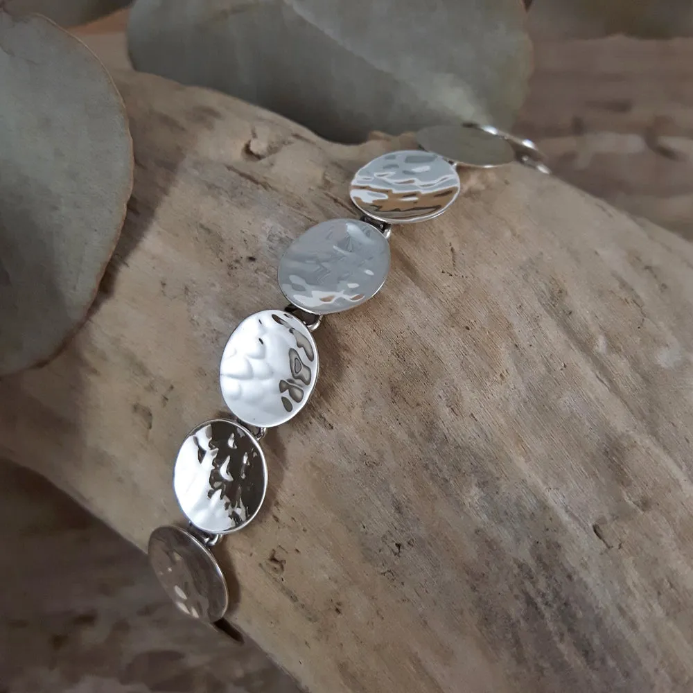 Roma Round Hammered Bracelet