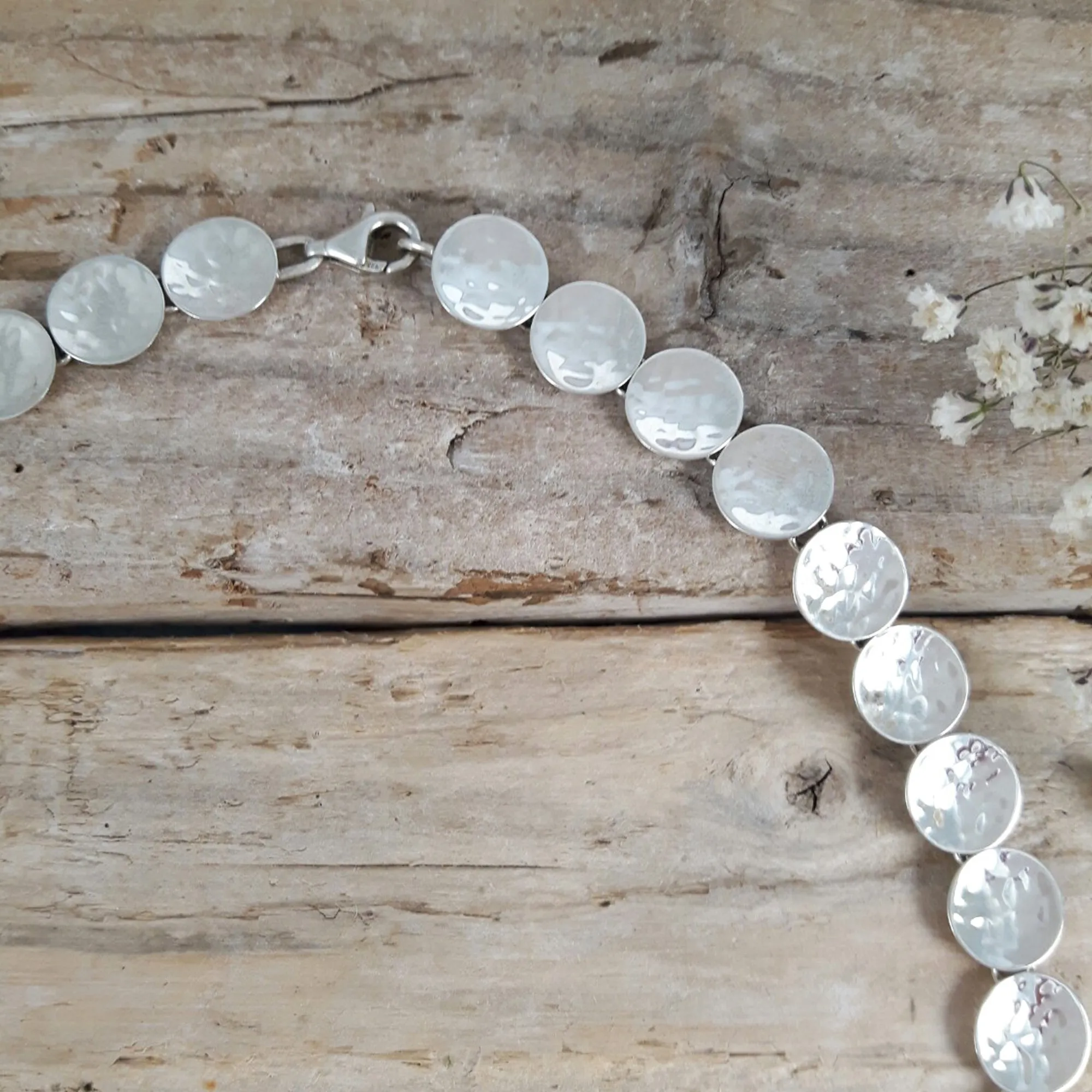 Roma Round Hammered Necklace