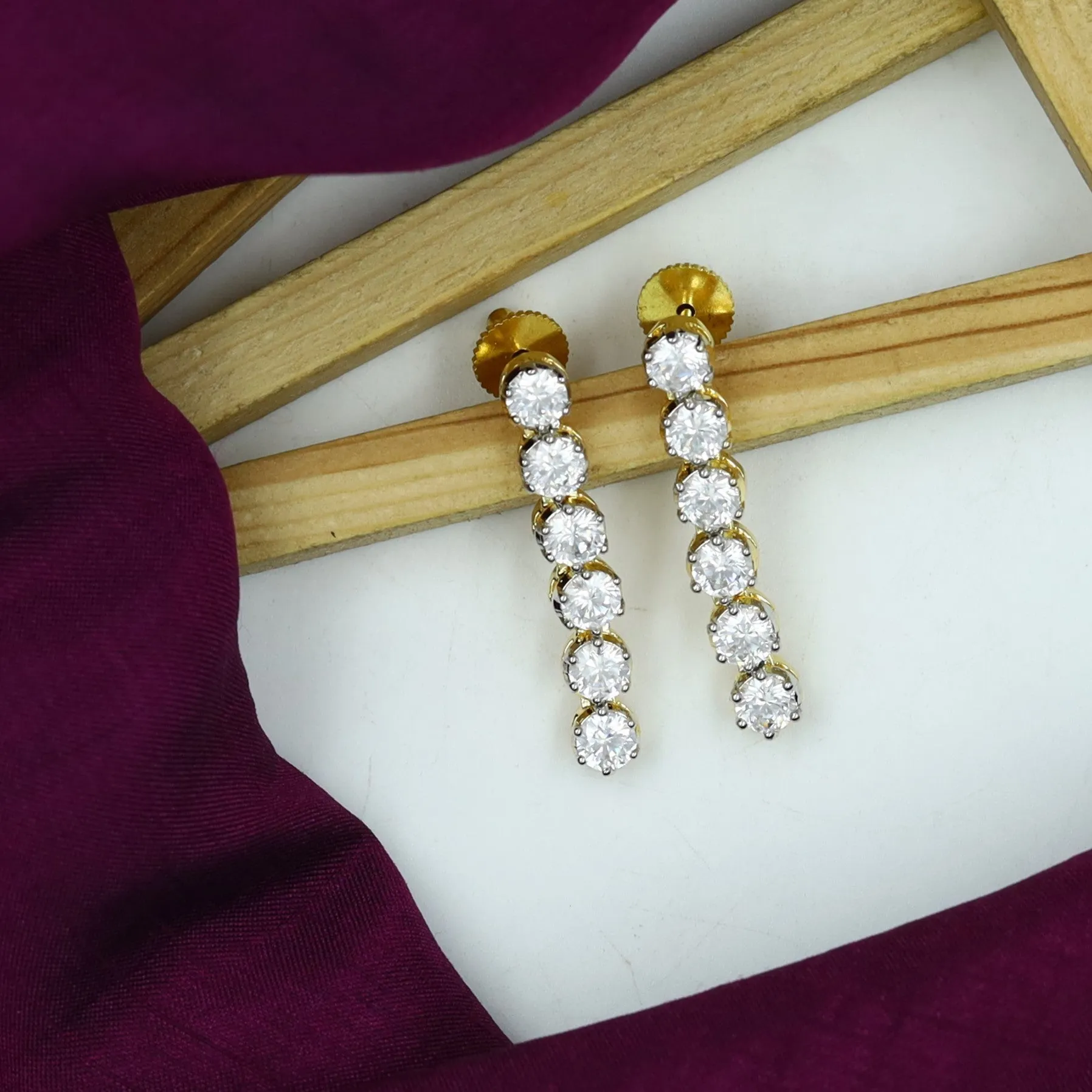 Round Neck Zircon/AD Necklace Set 14840-08