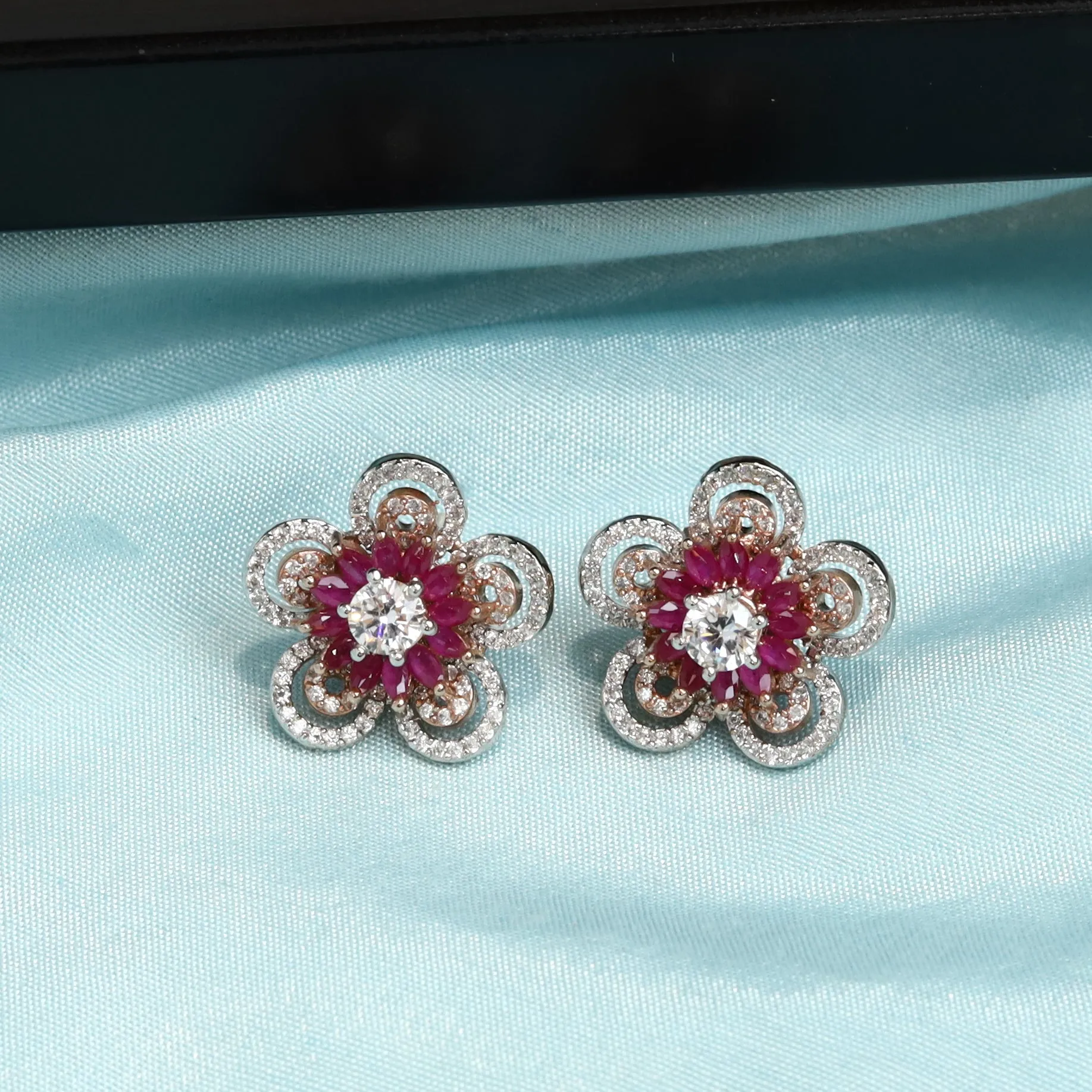 Ruby Zircon/AD Earring 9814-4938