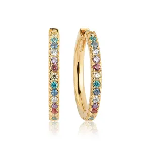 Sif Jakobs Earrings Gold Plated Silver and Colour CZ Ellera Grande