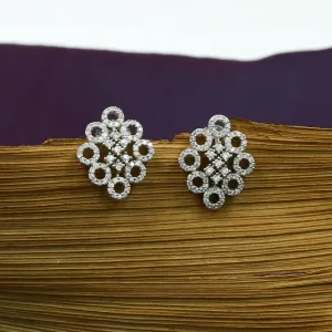 Silver Finish Zircon/AD Pendant Set 5559-100