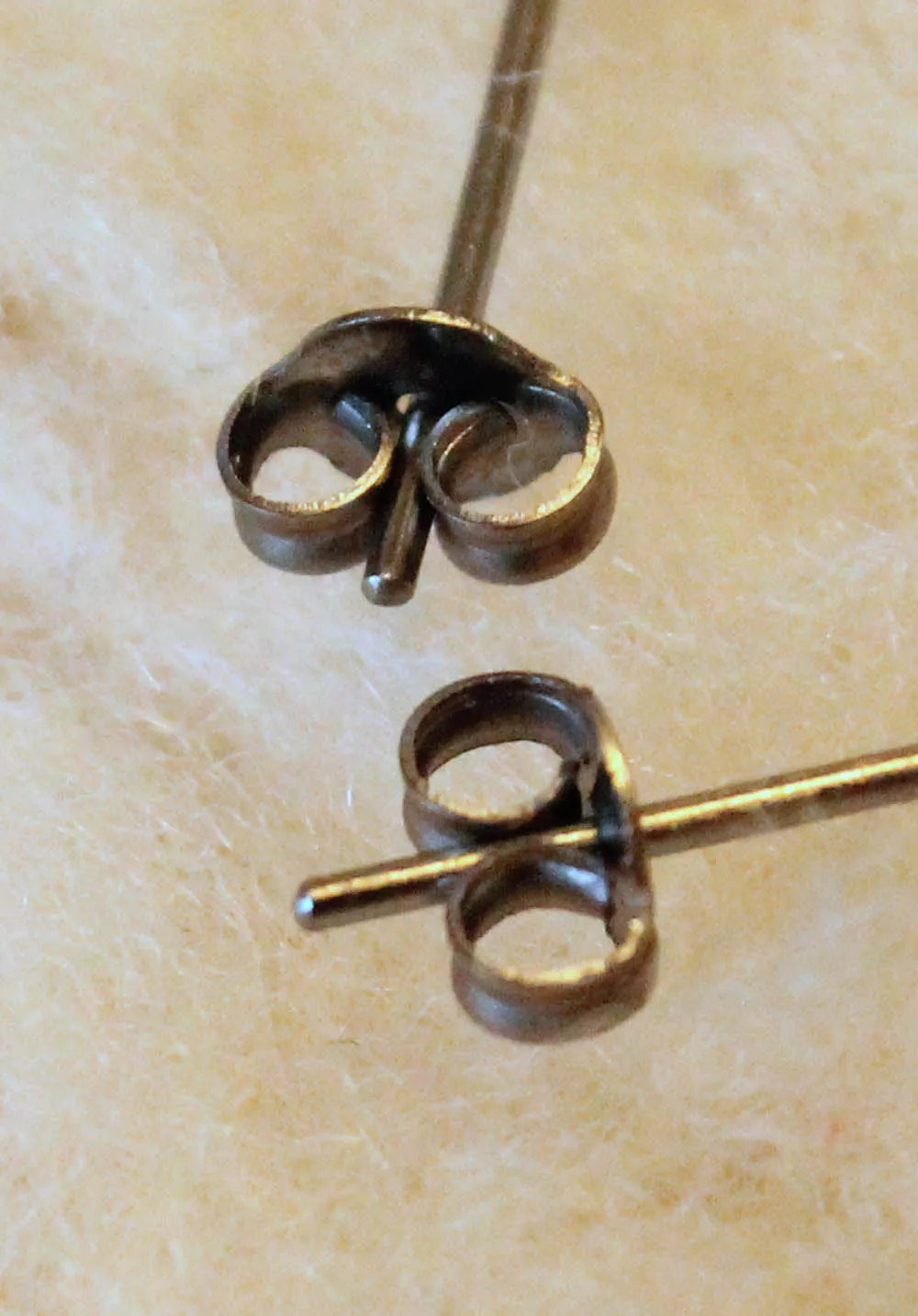 Sky Blue Topaz Bezel Gemstones, Med (Niobium or Titanium Post Earrings)