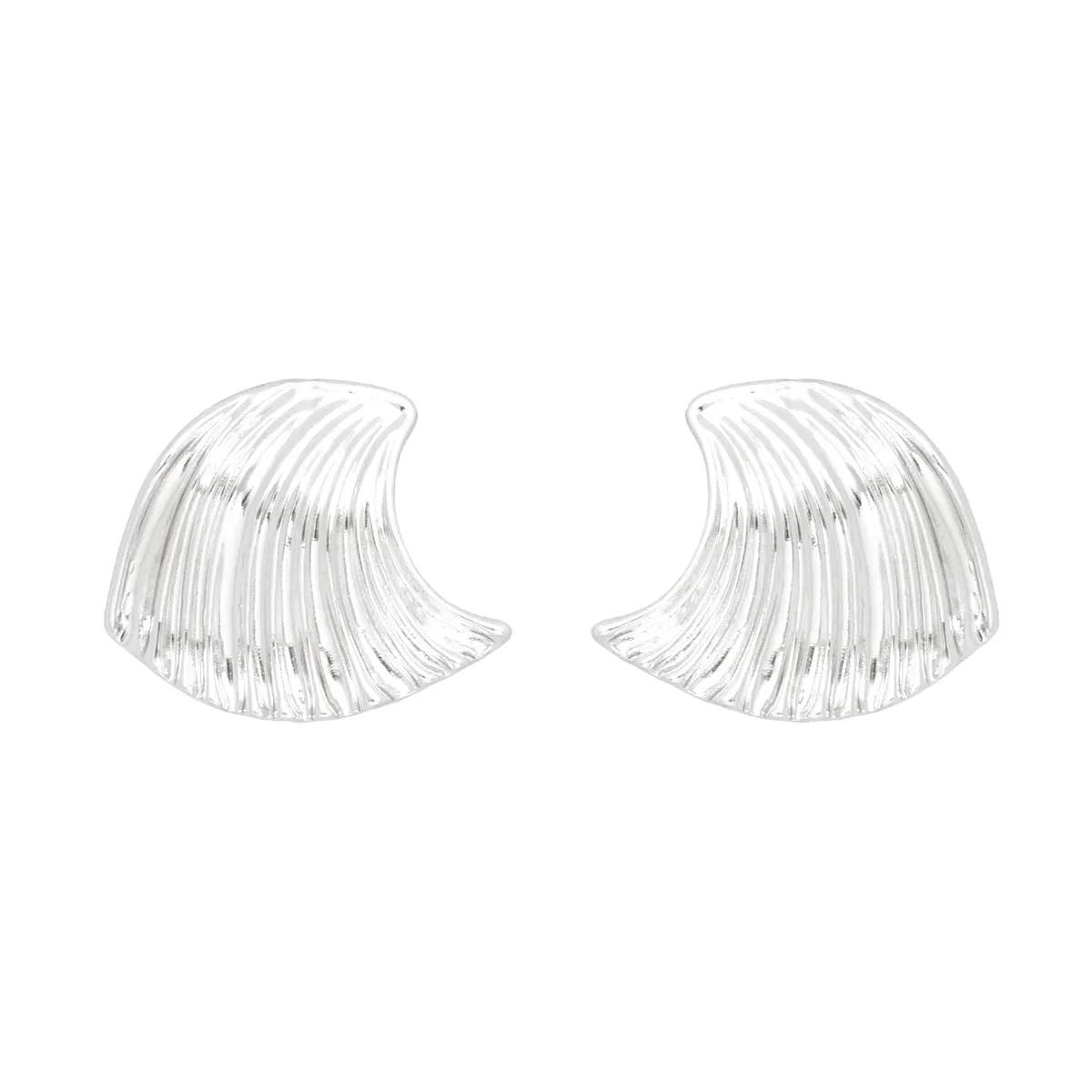 Studs Silver Ocean Wave Earrings for Women