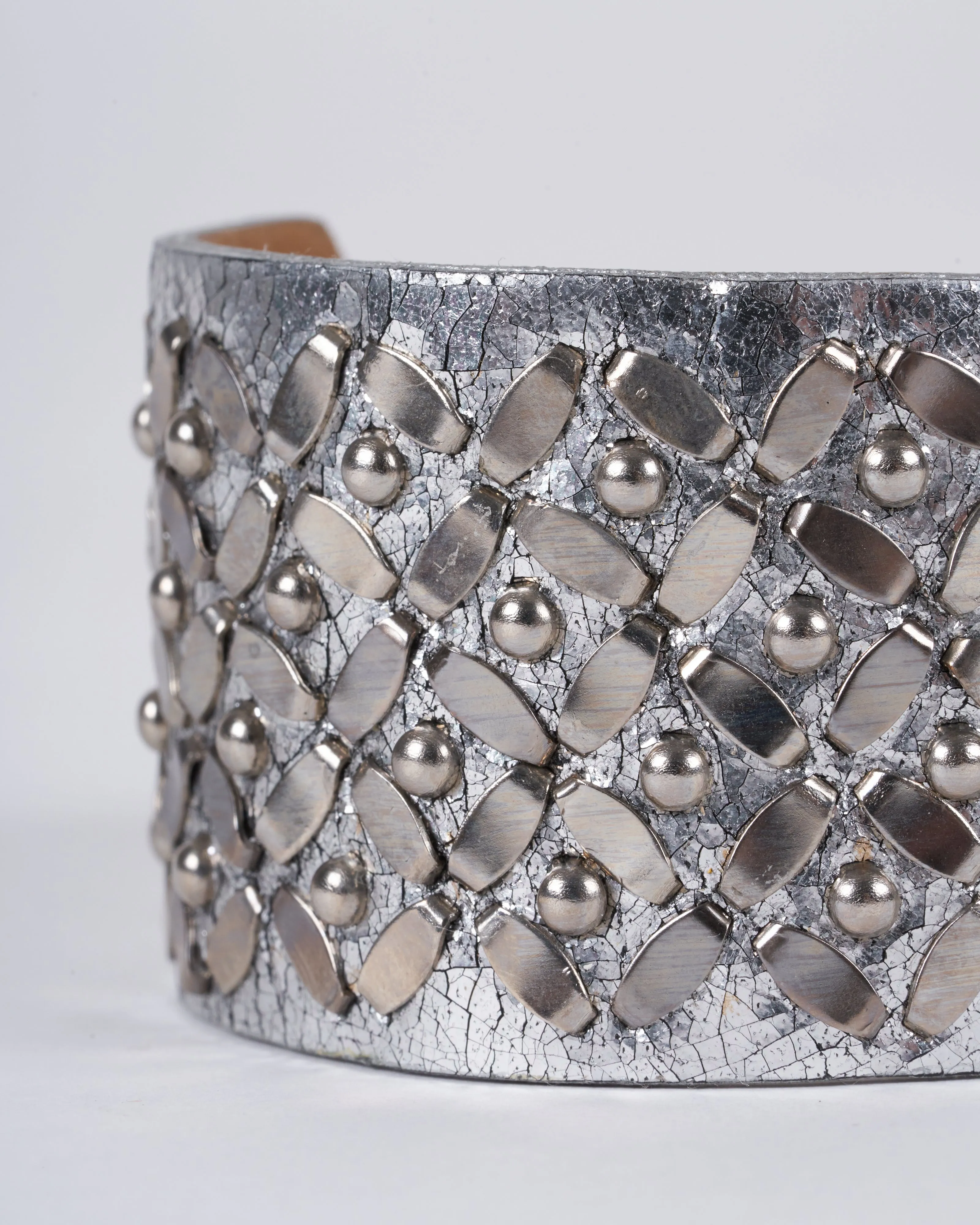 sula cuff - silver mirror