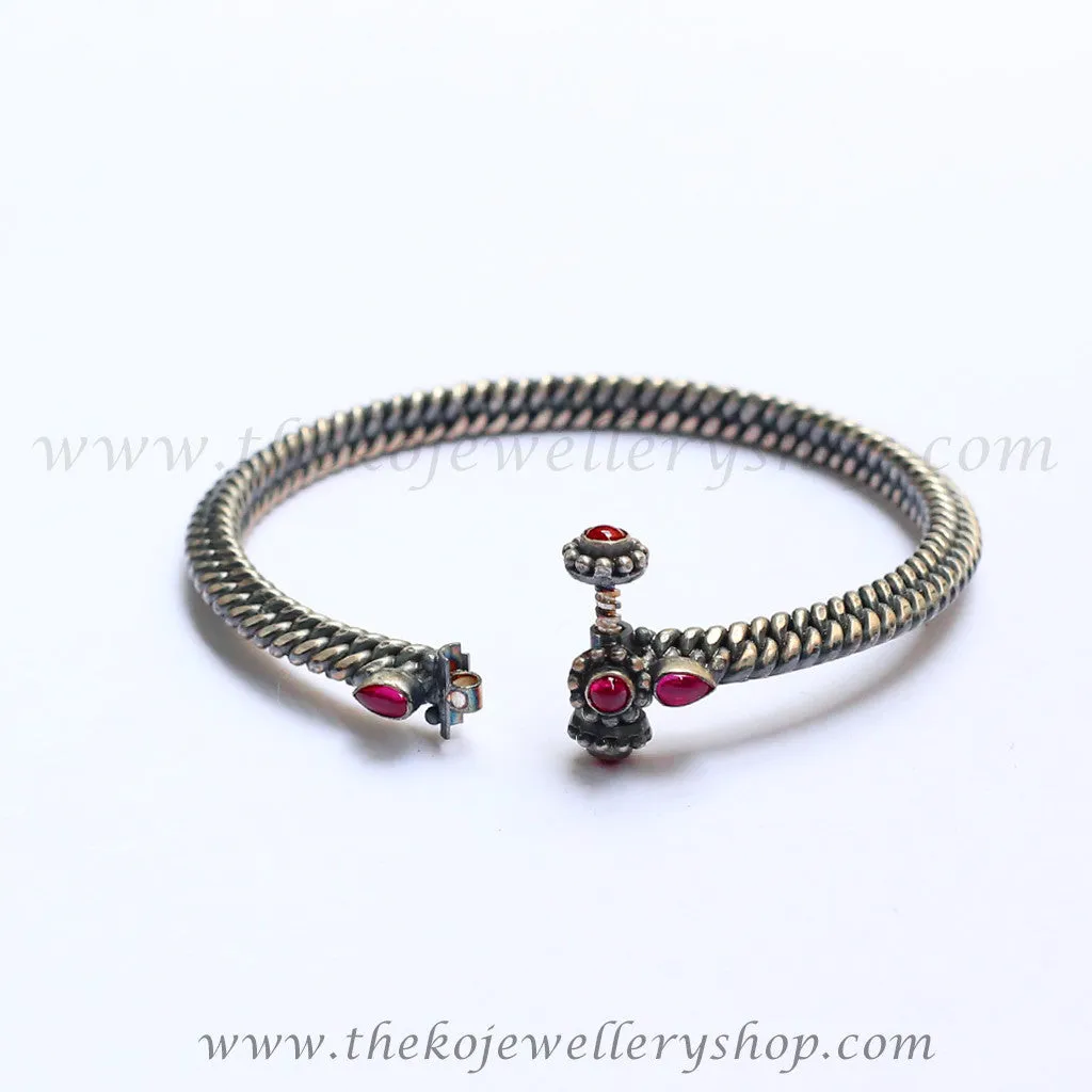 The Classic Golusu Antique Silver Openable Bracelet (Oxidised/Size/2.4/2.8)