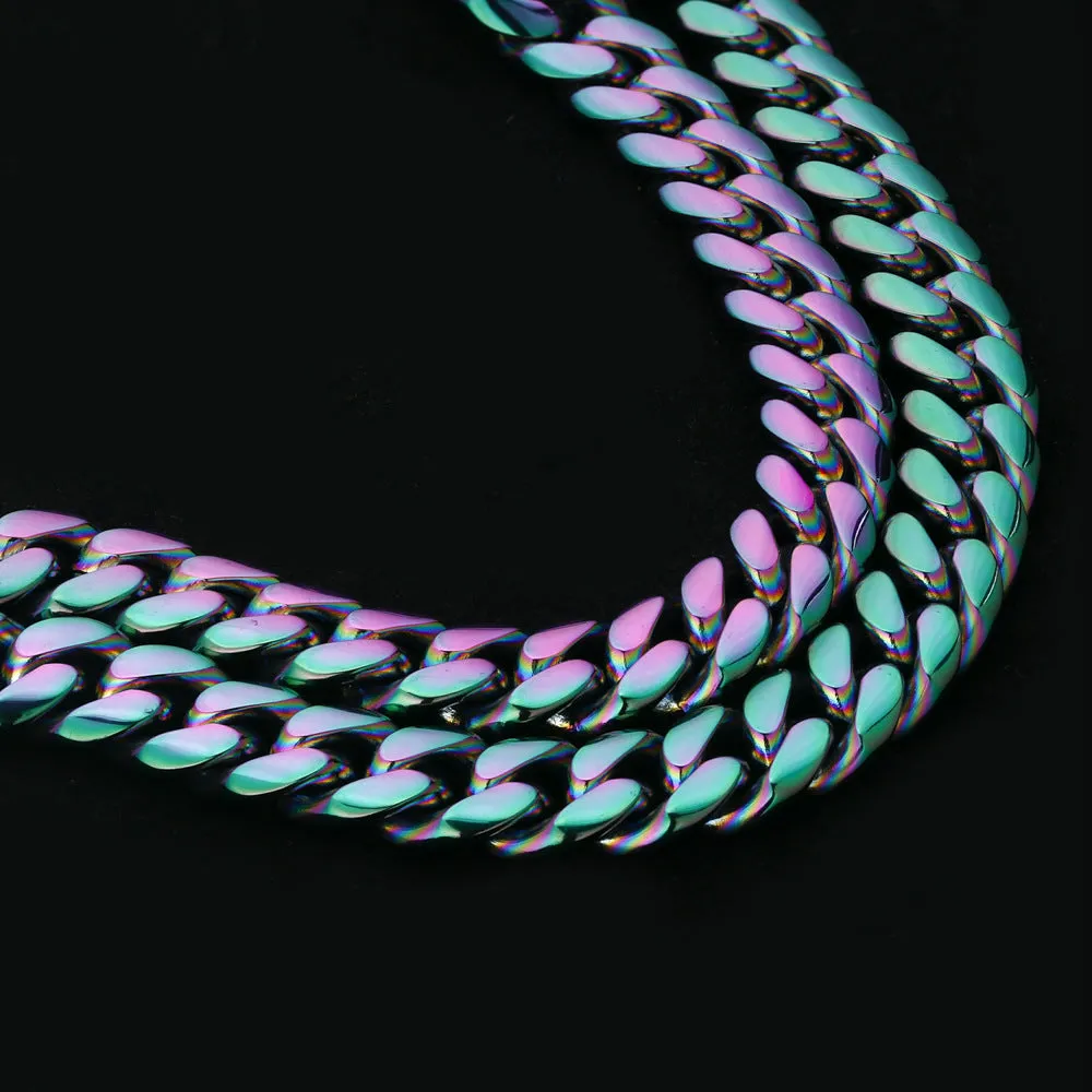 The Colorful Guy ® - 10mm Rainbow Stainless Bracelet