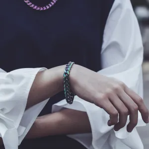The Colorful Guy ® - 10mm Rainbow Stainless Bracelet