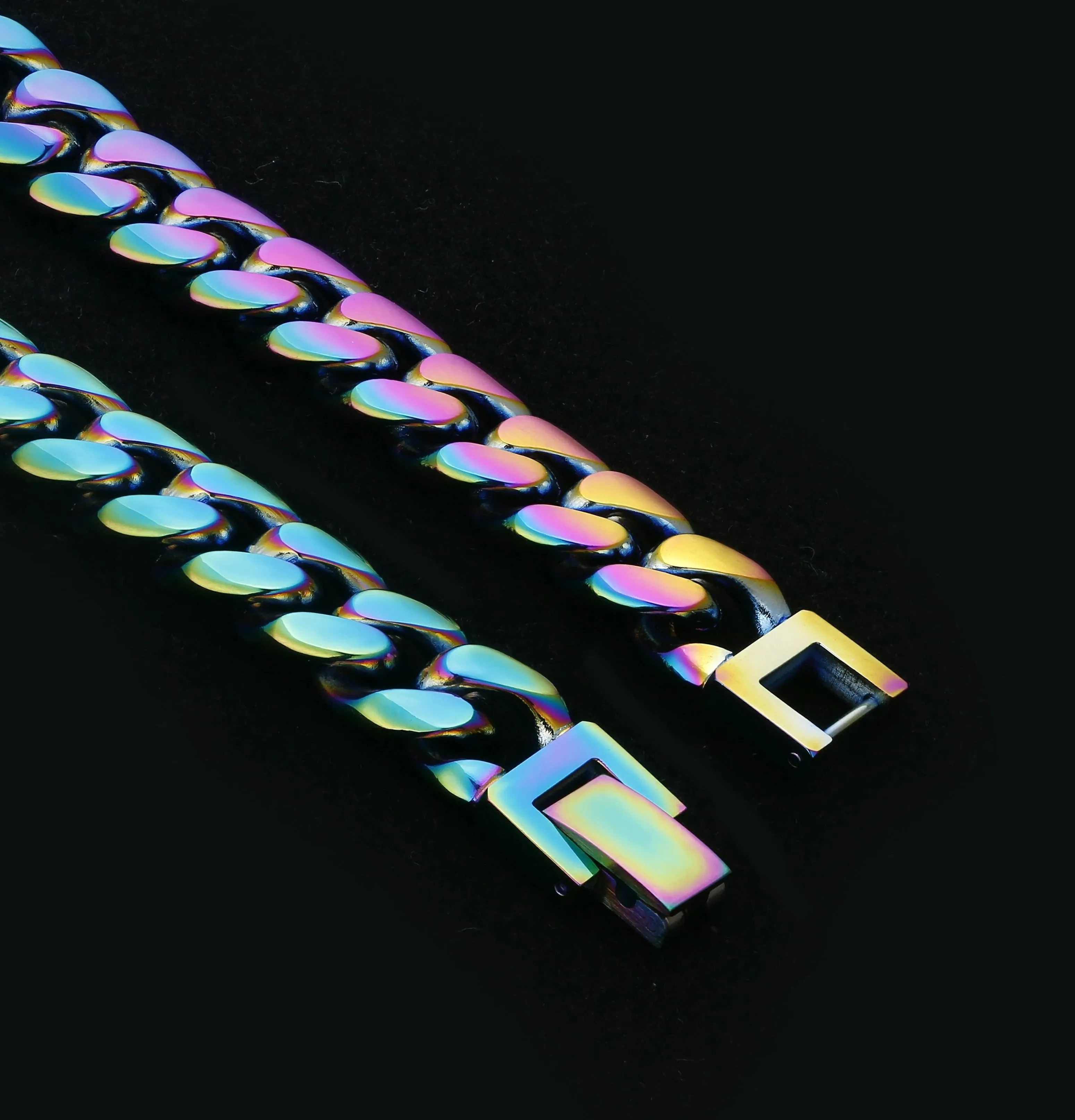 The Colorful Guy ® - 10mm Rainbow Stainless Bracelet