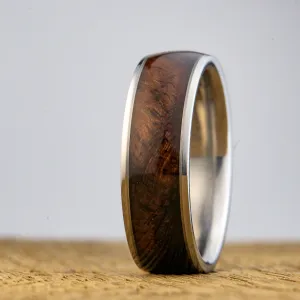 The marksman- gunstock Walnut titanium ring