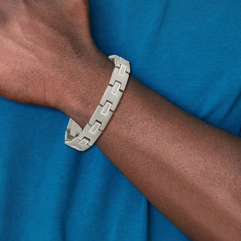 Titanium Brushed and Polished 8.75in Bracelet