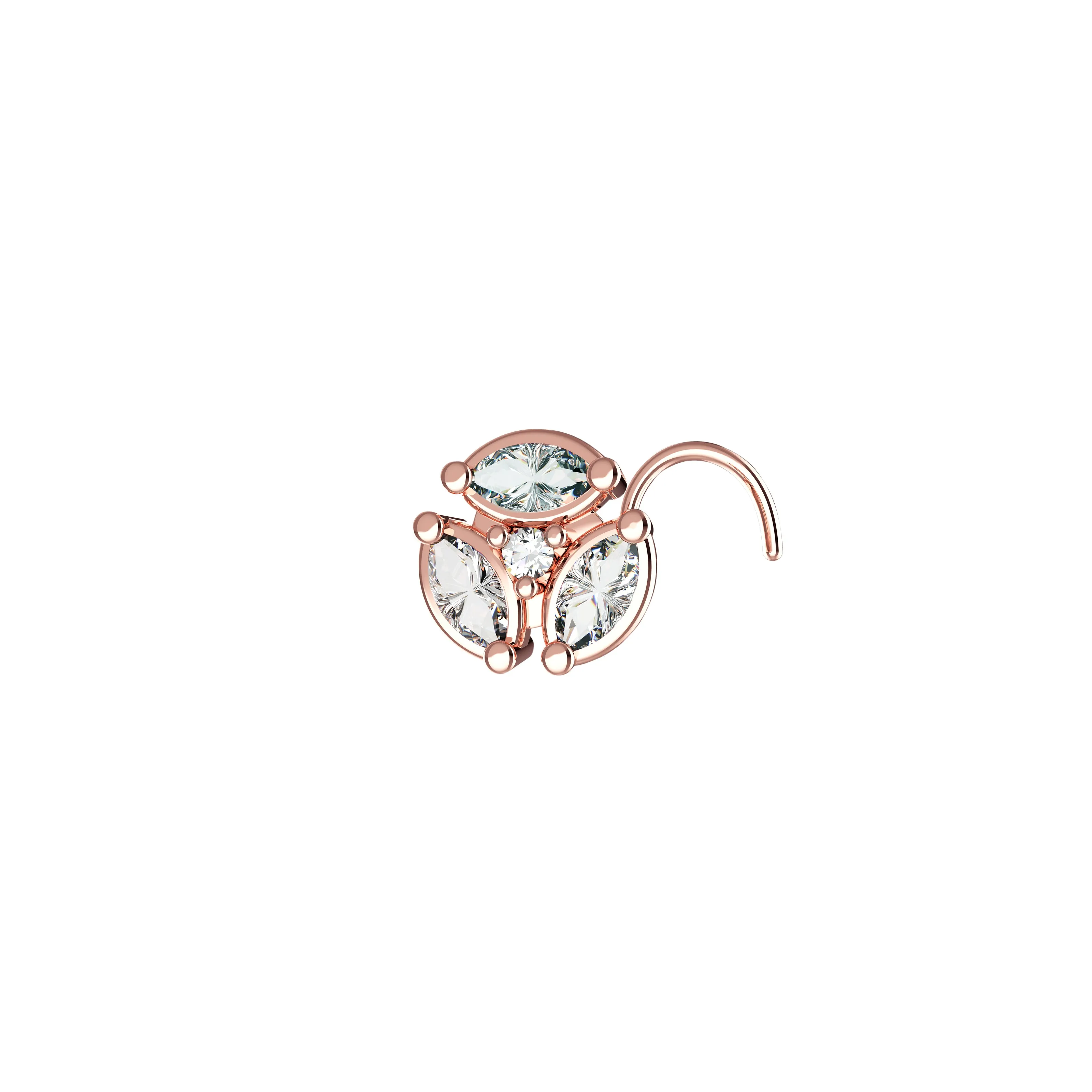 Traditional Indian Gold Nose Stud – Ethnic Piercing Jewelry
